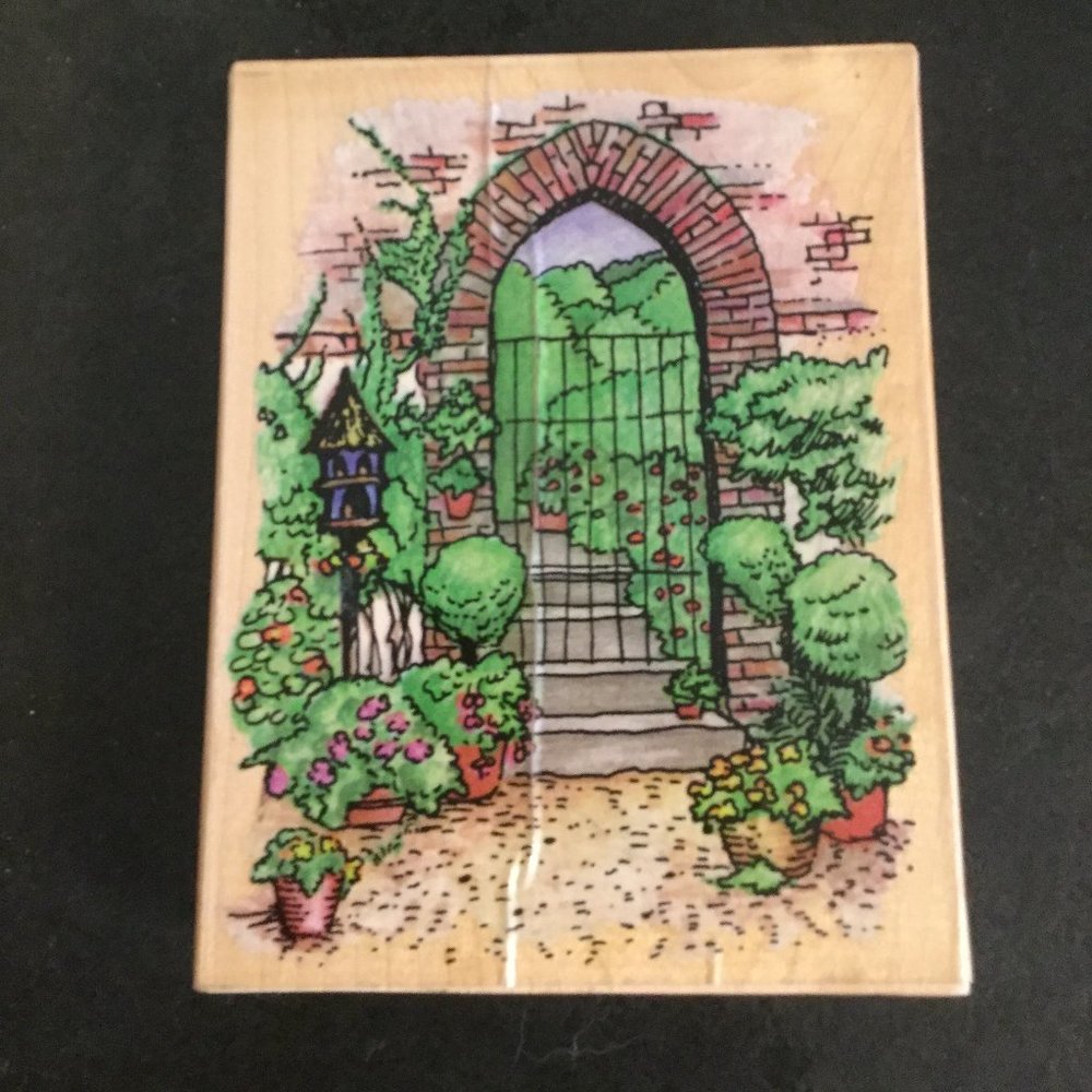 Vintage rubber stamp, for card making